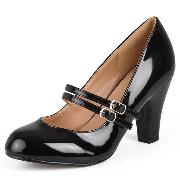 Journee Collection Women's WENDY-09 Pump, Black, 8 Medium - Picture 1 of 1